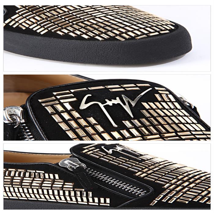 Giuseppe Zanotti Gold Tile Low-Top Sneakers RM7085 NERO