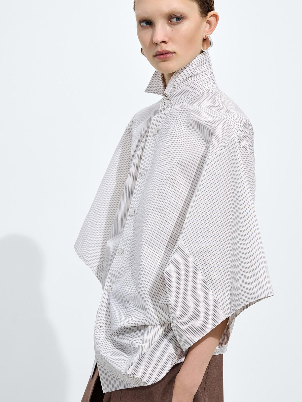 Bottega Veneta Long Sleeve Button-Up Shirt Women’s FW26 Black