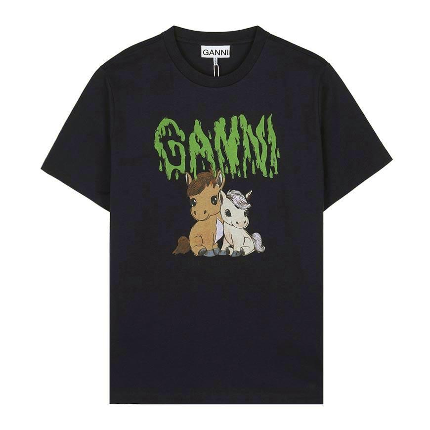 GANNI Women’s Basic Cotton Jersey T-Shirt A1050048 252