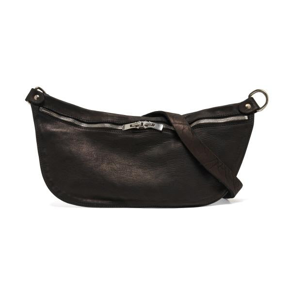 GUIDI Soft Horse Full-Grain Leather Two-Way Men’s Sling Bag Q10M BLKT
