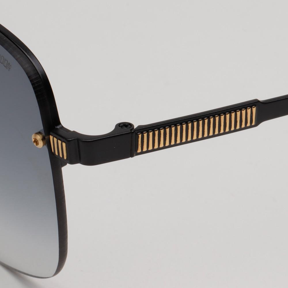 Cutler and Gross Titanium Aviator Rimless Oversized Sunglasses CGSN1373 001
