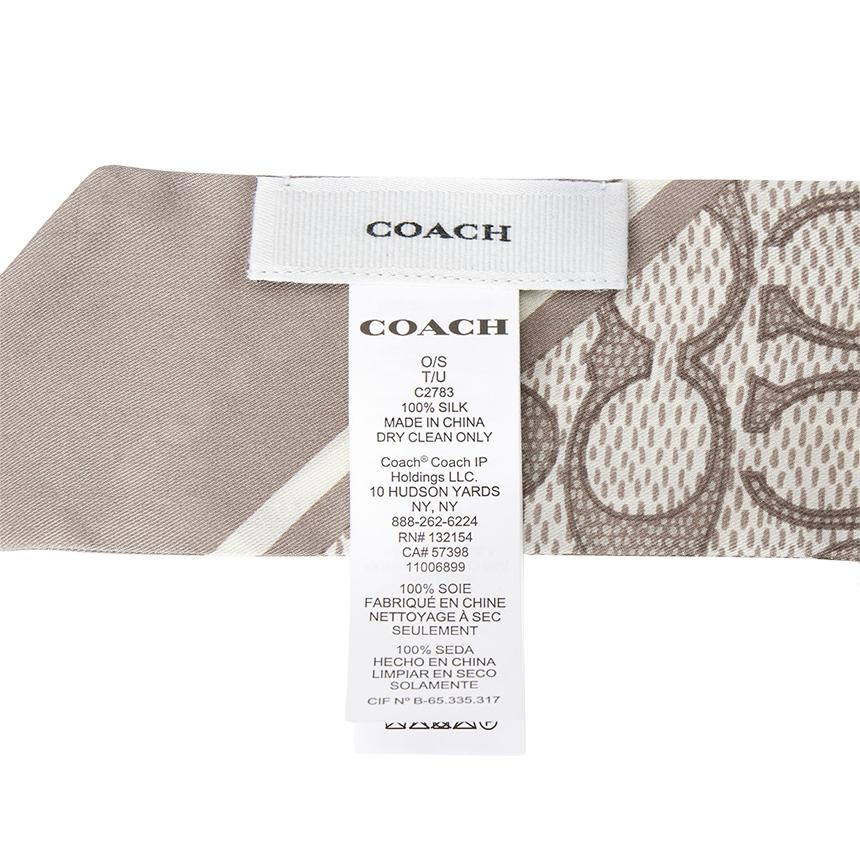 Coach Signature Women’s Silk Skinny Scarf C2783 C2J