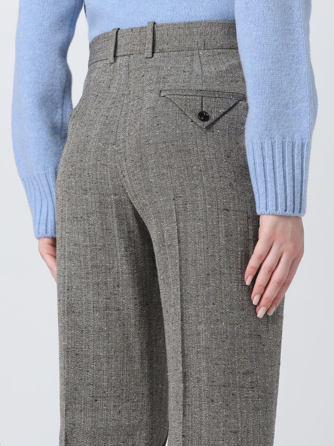 Bottega Veneta Brown Wool Classic Trousers Pants