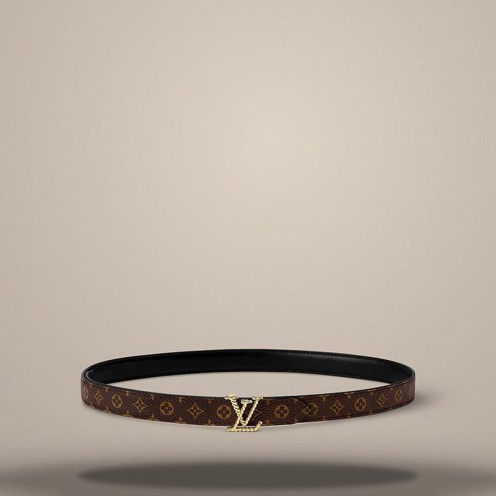 Louis Vuitton Cordelia 20mm Reversible Belt Black Monogram M4797W