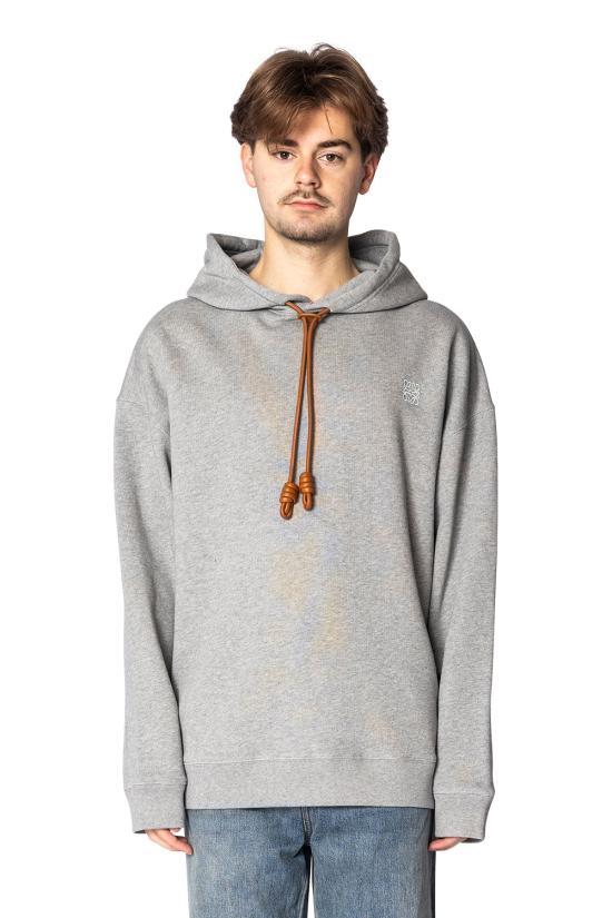 LOEWE Black Cotton Logo Hoodie Sweatshirt for Wo H526Y25X531440 GREY MELANGE DOM