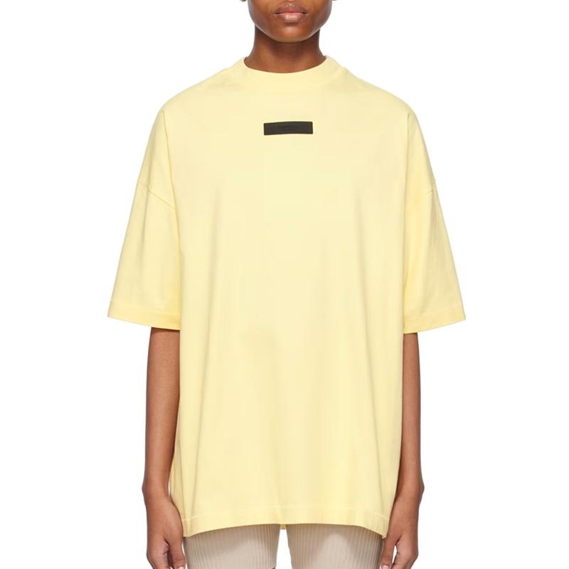 Fear of God Essentials Logo Patch Canary T-Shirt