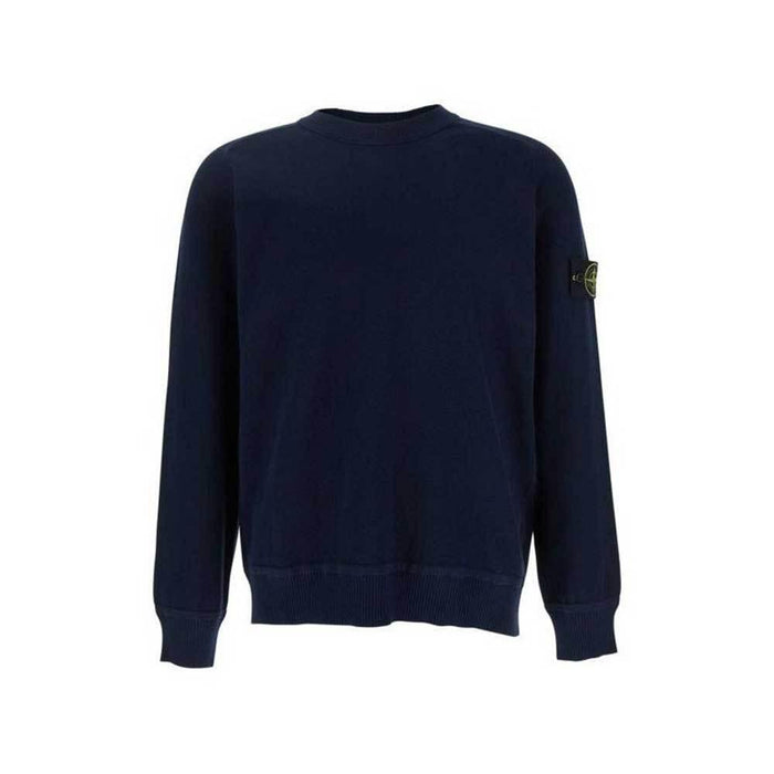 STONE ISLAND Navy Micro Knit Crewneck Sweater Men 5100036