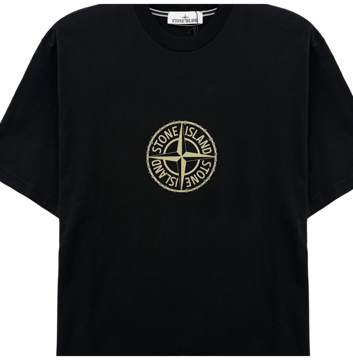 STONE ISLAND Circular Logo Short Sleeve T-Shirt Black Men 2100001 V0029