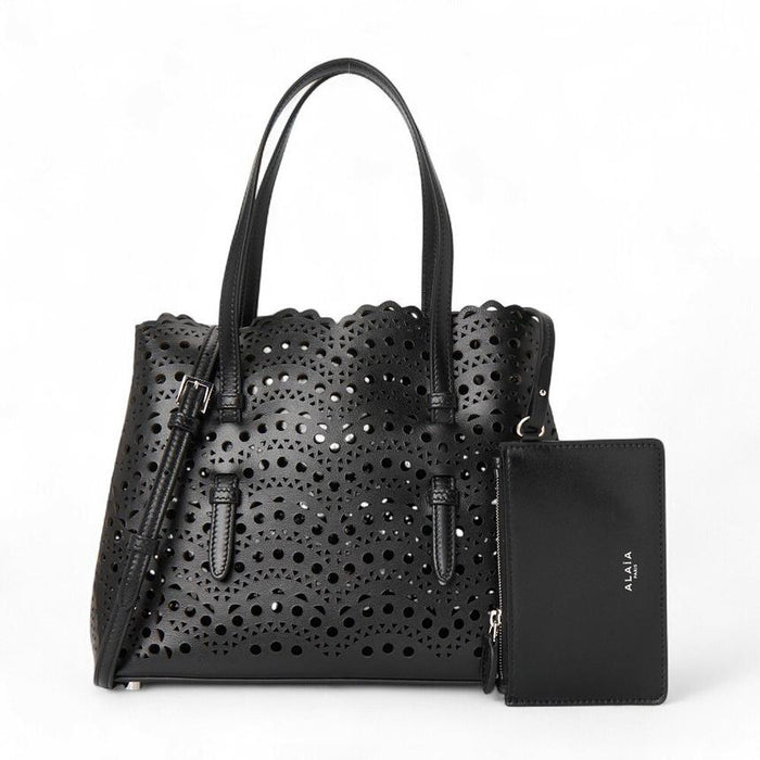 ALAIA Mina 25 Women’s Black Leather Tote Bag