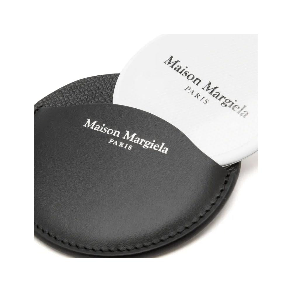 Maison Margiela Black Mirrored Stitch Keyring Accessory