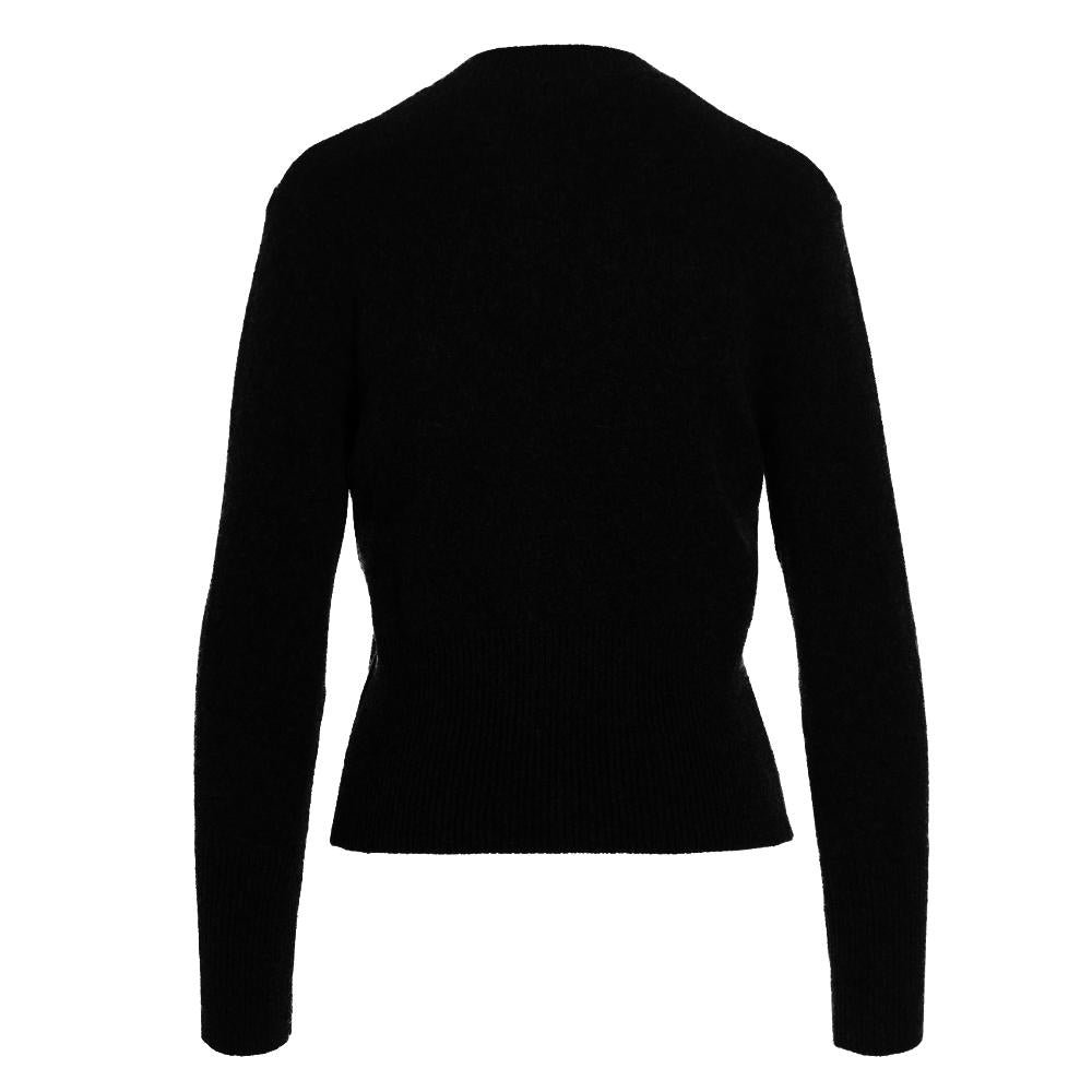 Maison Kitsune Women's Wool Fox Logo Cardigan Black JW00514KT1006 P199