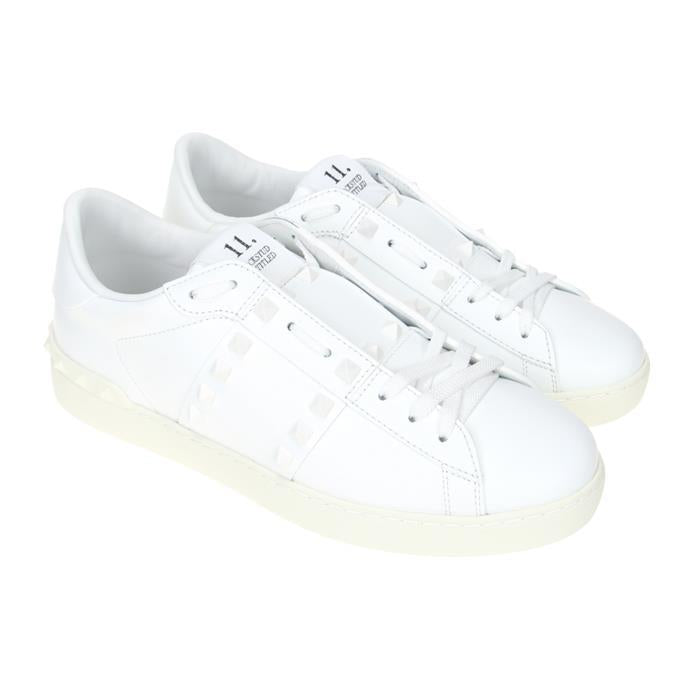 VALENTINO Rockstud Untitled Leather Low-Top Sneakers Black Men