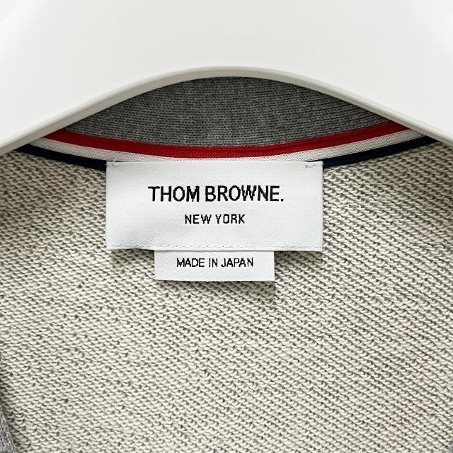 THOM BROWNE Armband 4-Bar Loopback Boat Embroidered Cardigan M MJT582E 00535 055
