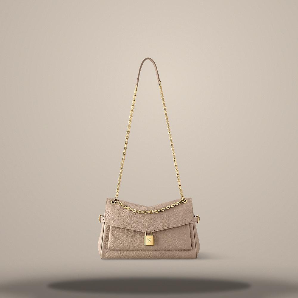 Louis Vuitton Anytime Flap Bag Taupe Gray Crossbody Bag