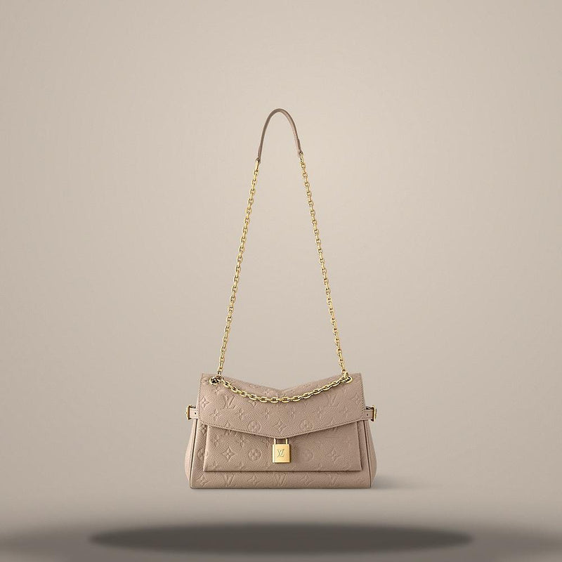 Louis Vuitton Anytime Flap Bag Taupe Gray Crossbody Bag