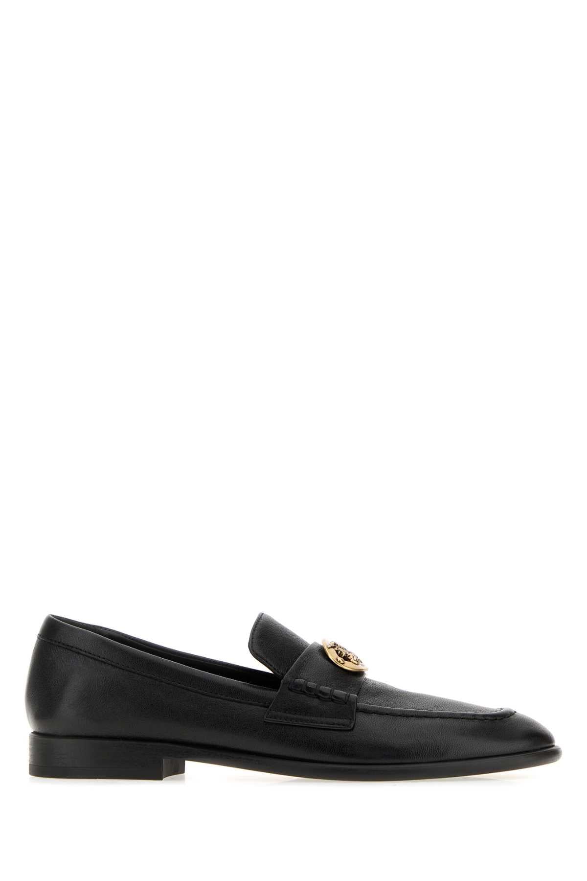 BURBERRY Black Leather Loafers