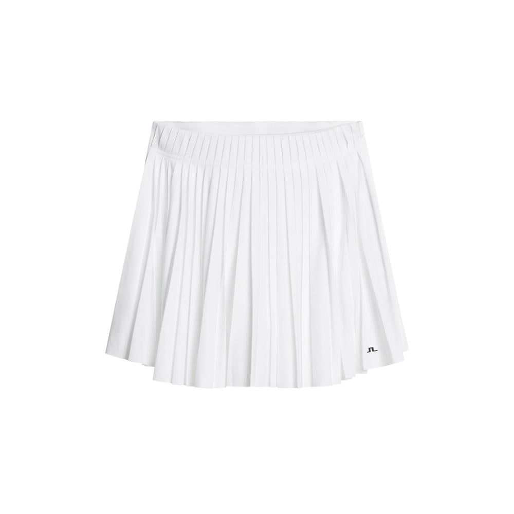 J LINDEBERG Logo Pleated Midi Skirt White Women’s