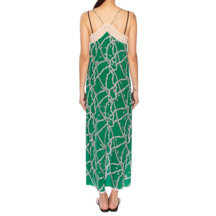 Zadig&Voltaire Green Chain Print Long Dress