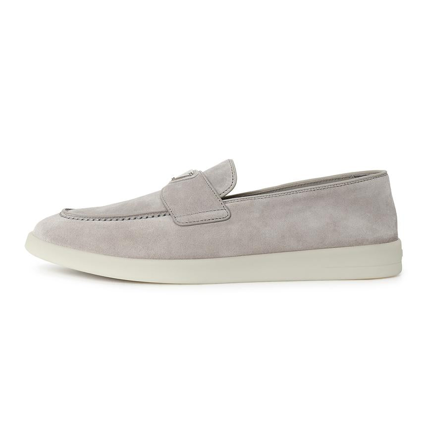 PRADA Black Leather Penny Loafers for Men