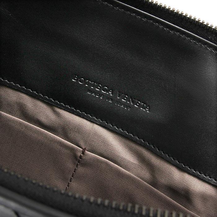 Bottega Veneta Black Intrecciato Leather Document Clutch Bag