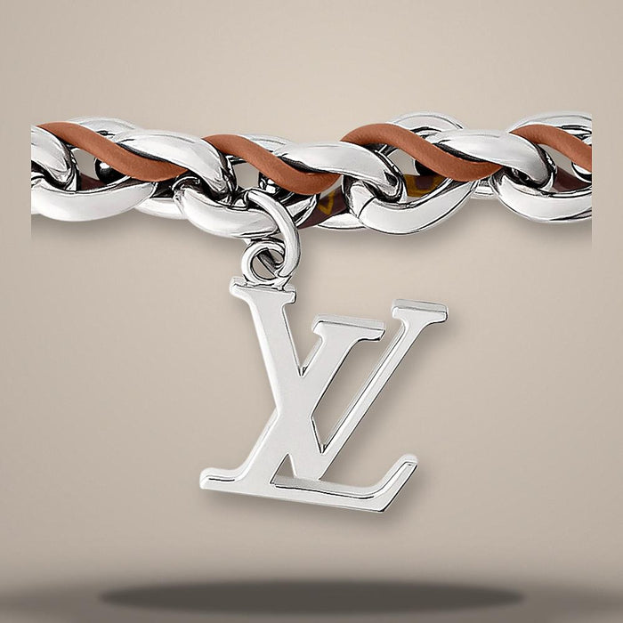 Louis Vuitton LV Braided Chain Belt with Palladium-Tone Hardware M02755