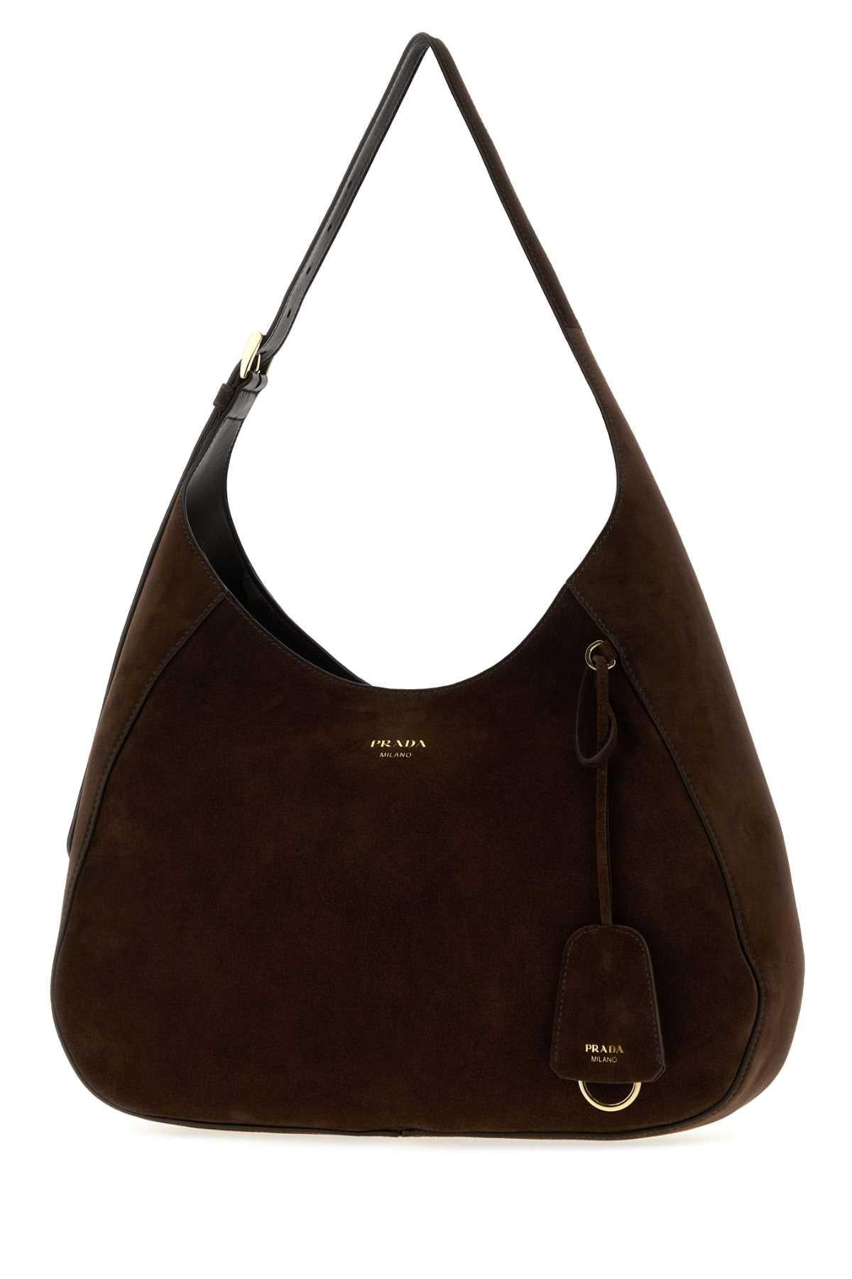 PRADA Black Leather Shoulder Bag