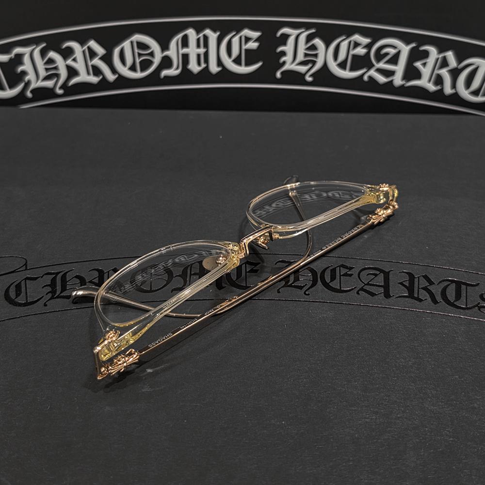 Chrome Hearts Shagas Yellow Clear Gold Eyeglasses