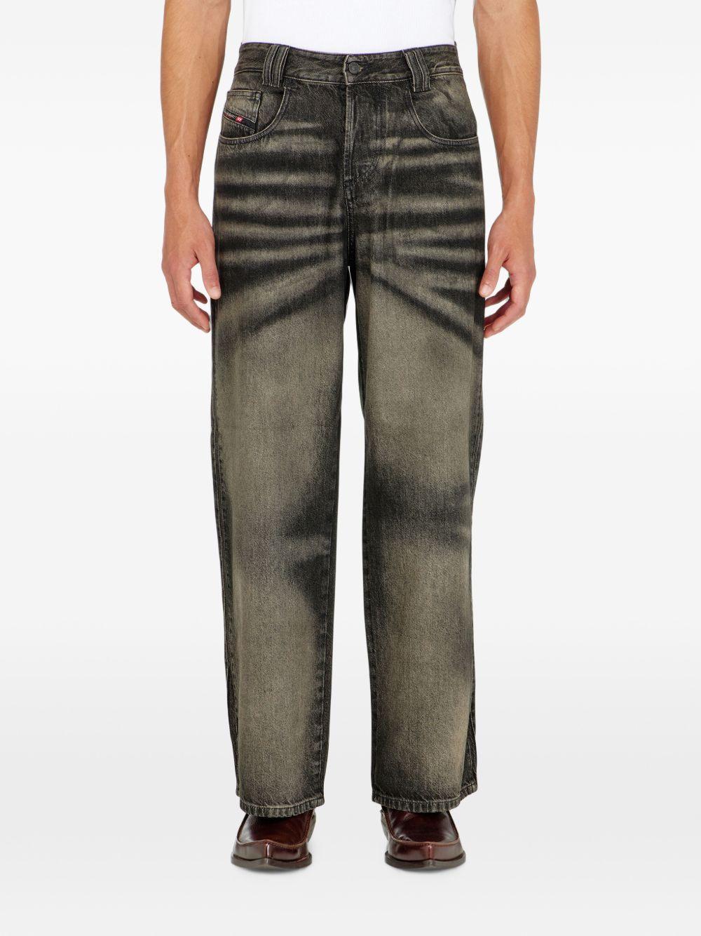 DIESEL Blue Denim Straight-Leg Jeans for Men