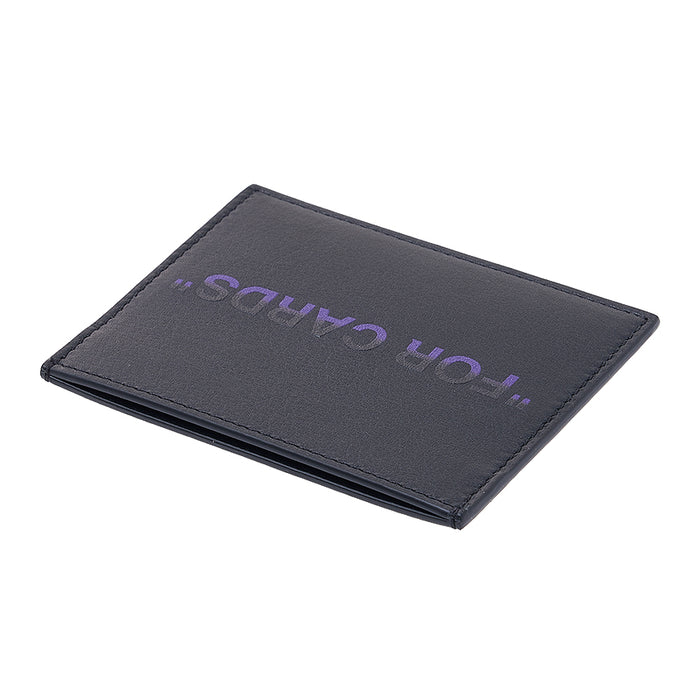 OFF WHITE Quote Leather Card Holder Black
