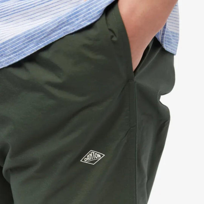 DANTON Deep Green Nylon Tapered Classic Pants Men DT E100 SNY