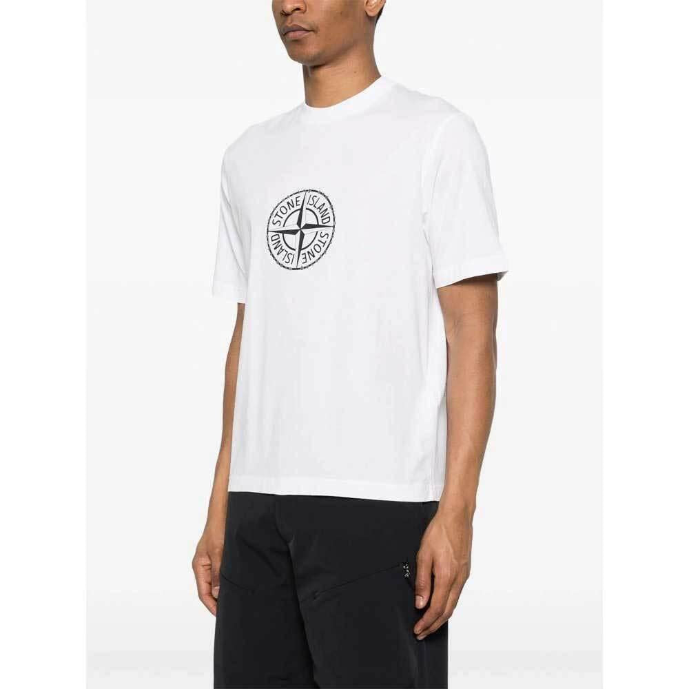 STONE ISLAND Cotton Short Sleeve T-Shirt Men White