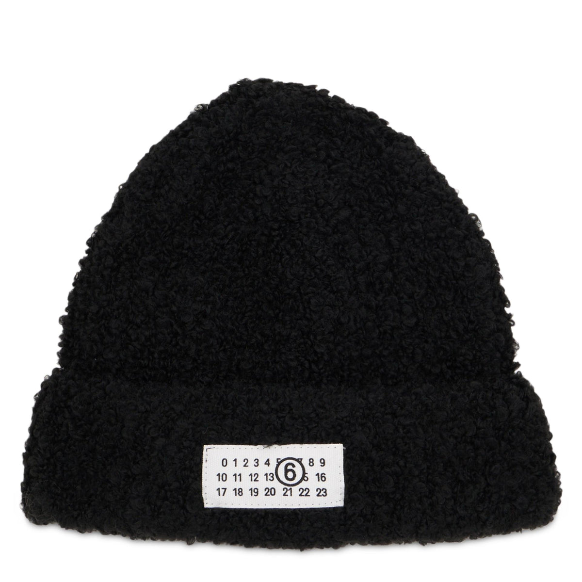 Maison Margiela Black Wool Beanie Hat