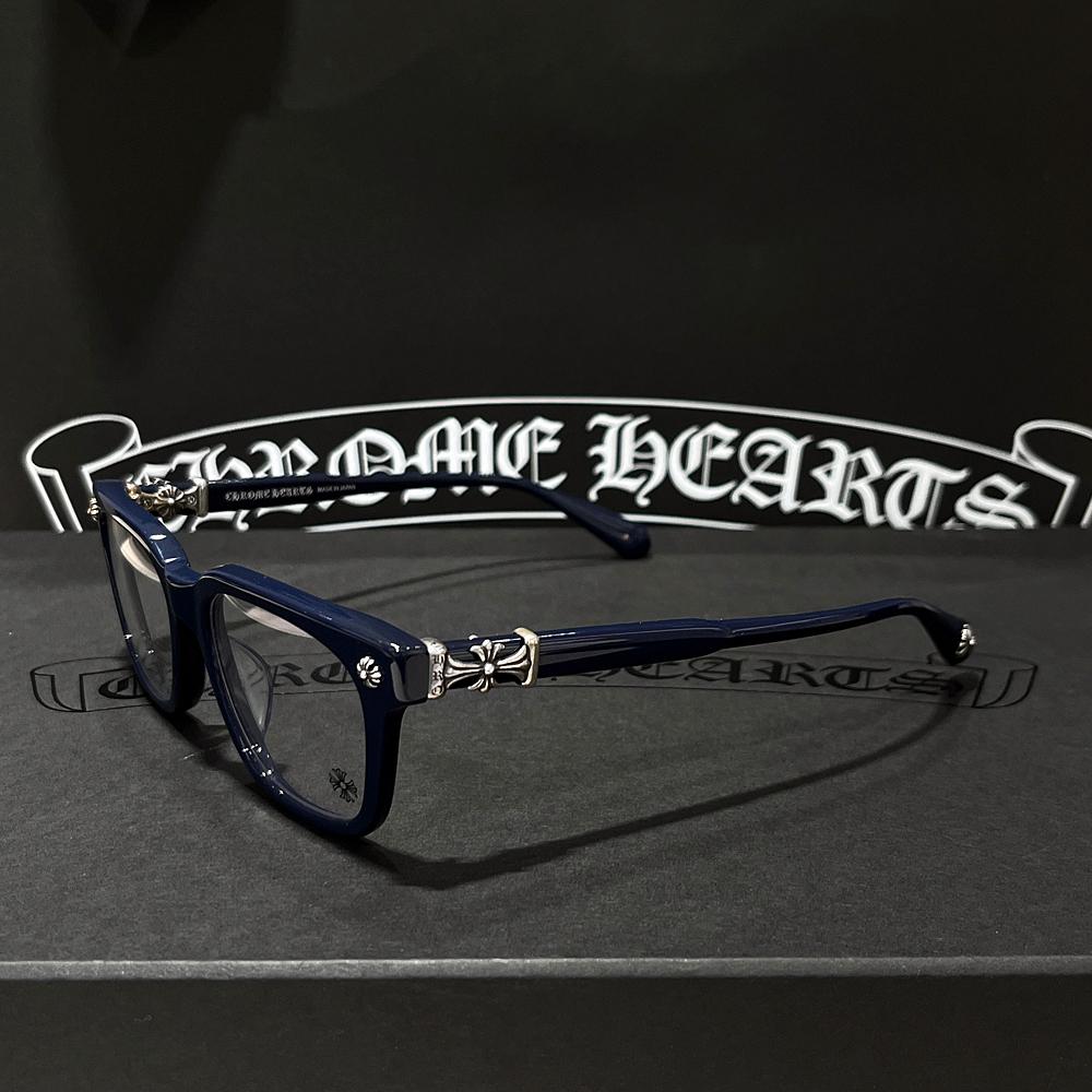 Chrome Hearts Cox Ucker Navy Silver Accents Eyeglasses
