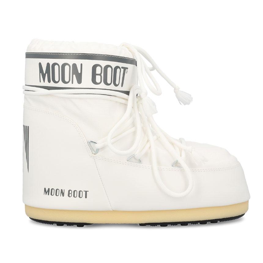 MOON BOOT Icon Nylon Snow Padded Ankle Boots Low White M 1409340 A009 80D1409340