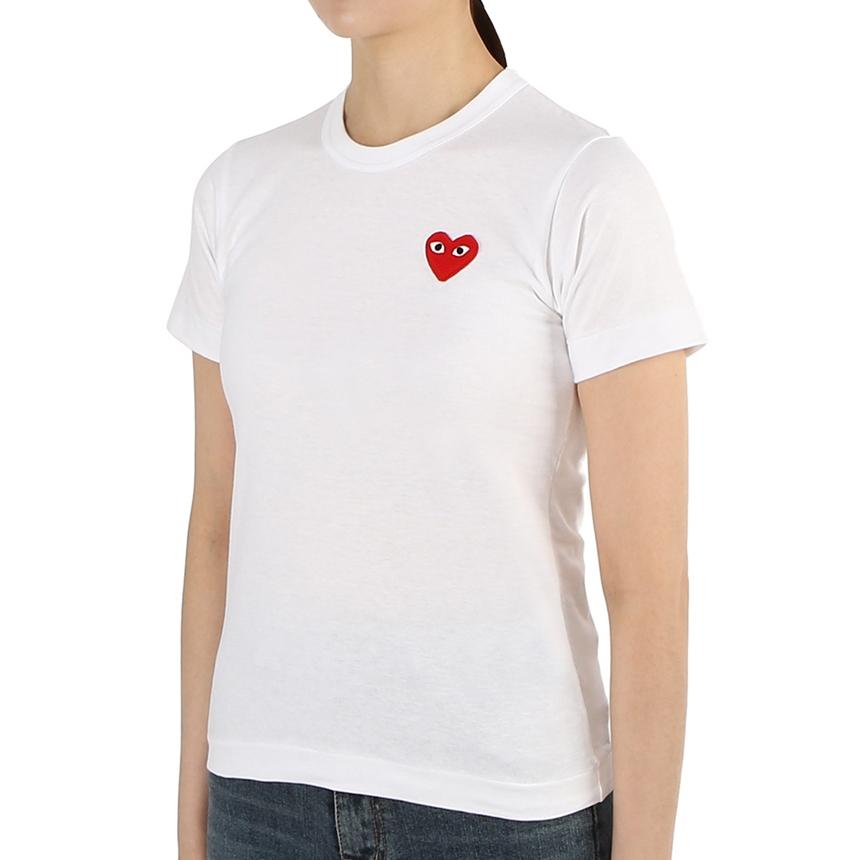 Comme des Garcons Red Heart Patch Short Sleeve T-Shirt Unisex AZ T107 051 2