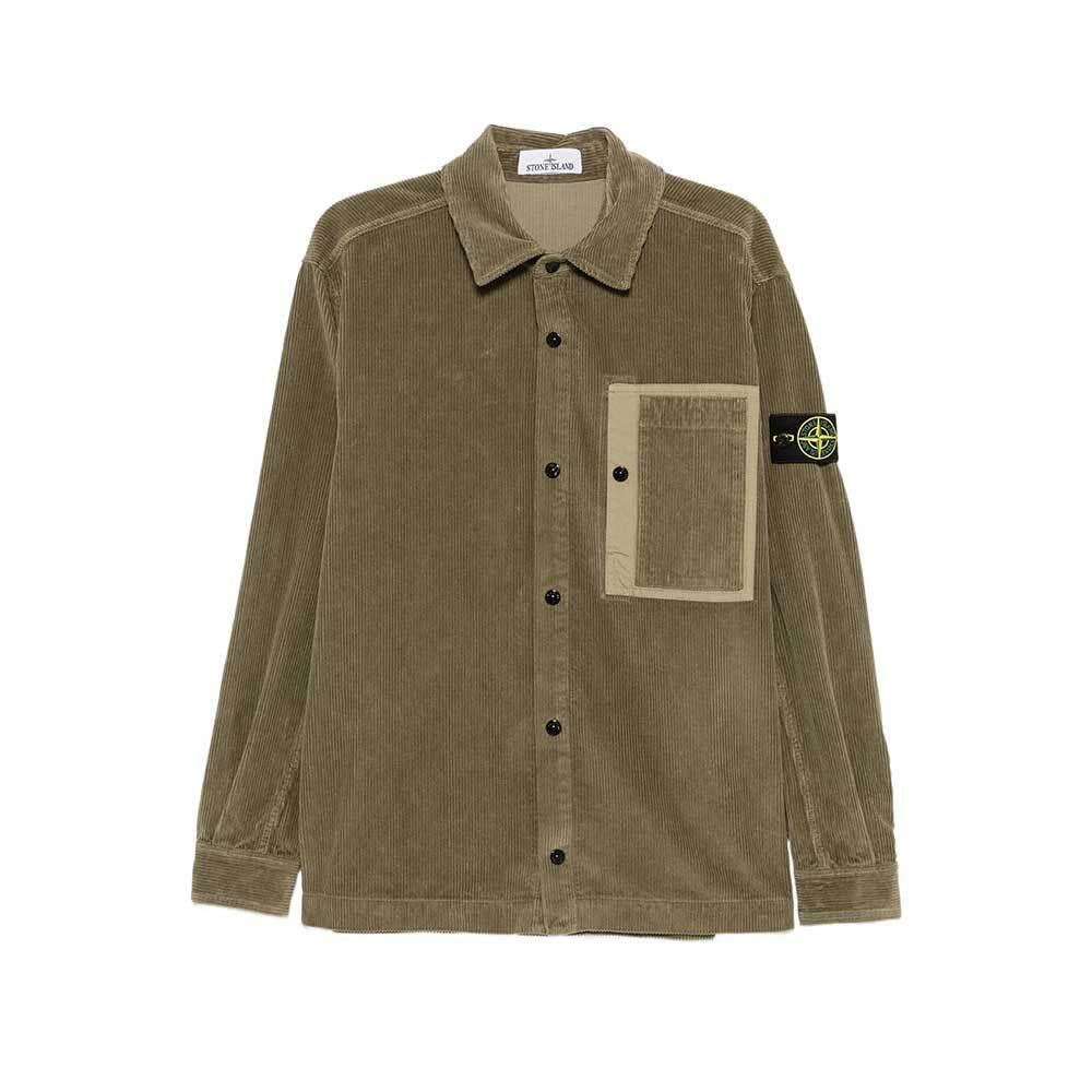 STONE ISLAND Organic Cotton Corduroy Overshirt Jacket L2S15 1200016 S0212 V005G