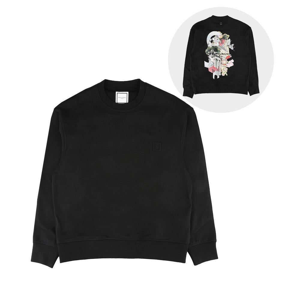 WOOYOUNGMI Black City Graphic Sweatshirt Unisex W253TS25 723B 3D