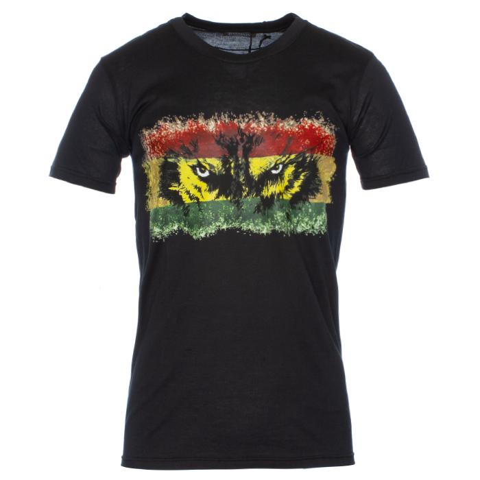 Balmain Monster Eye Print Short Sleeve T-Shirt Women Black
