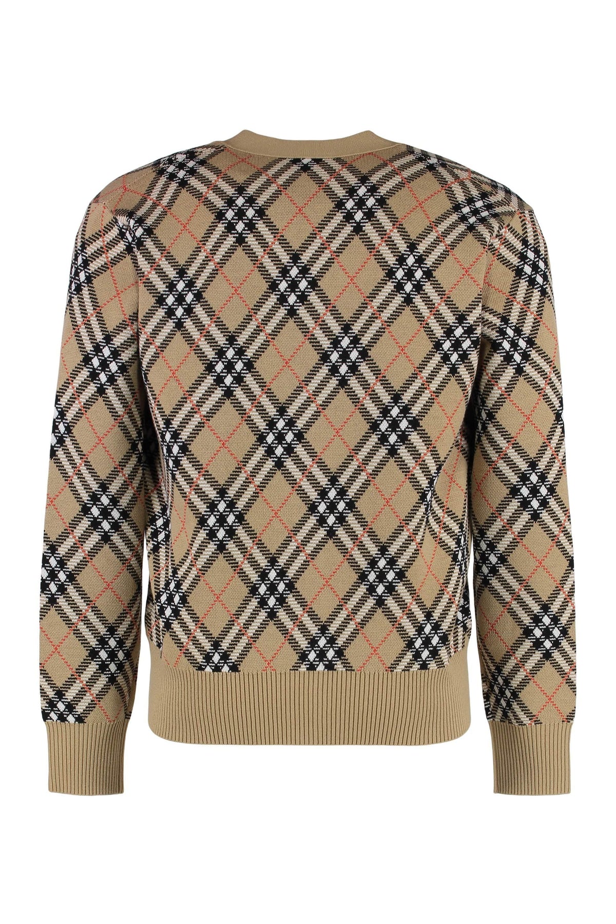 BURBERRY Men’s Wool Knit Cardigan Gray