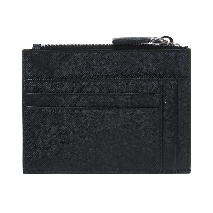 PRADA Saffiano Leather Card Holder Black Men's Card Case