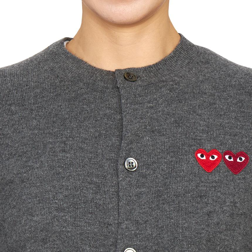 Comme des Garcons Double Heart Logo Unisex Cardigan AX N057 051 3