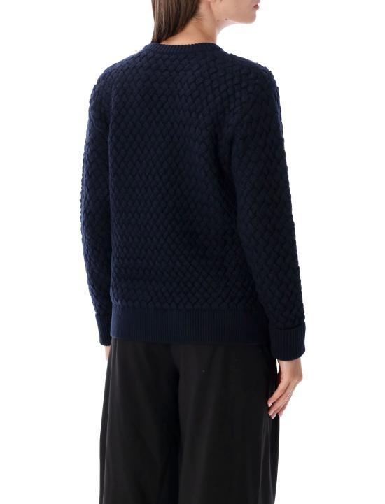 Bottega Veneta Navy Blue Wool Crewneck Sweater