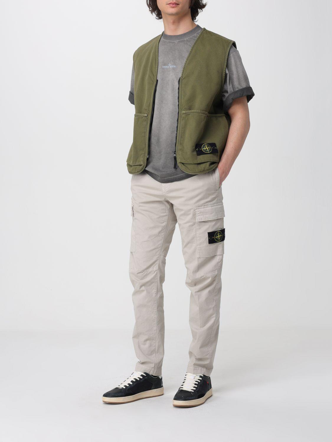 STONE ISLAND Nylon Lightweight Vest Men's Outerwear Green