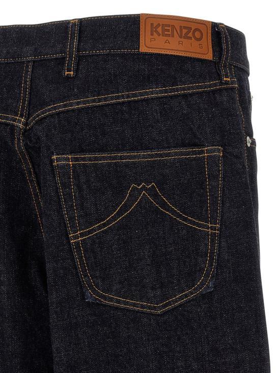 KENZO Men’s Denim Pants FF65DP4216Q1DM RINSE BLUE DENIM DOM