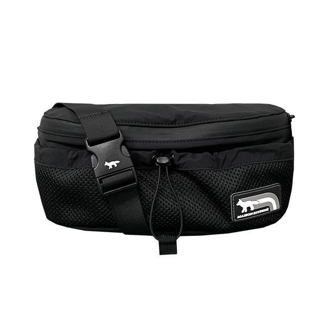 Maison Kitsune Black Flash Fox Belt Bag Hip Pack NM05171 WQ4034 P199