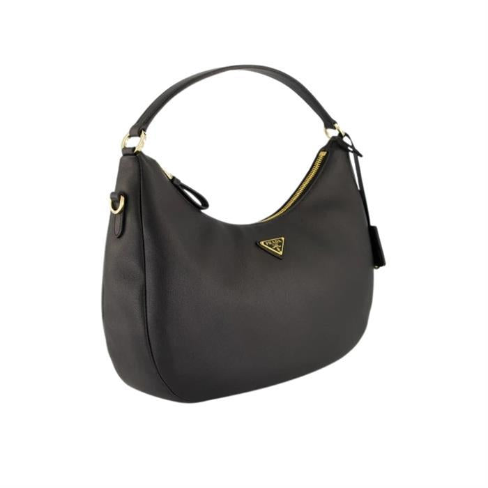 PRADA Black Leather Shoulder Bag