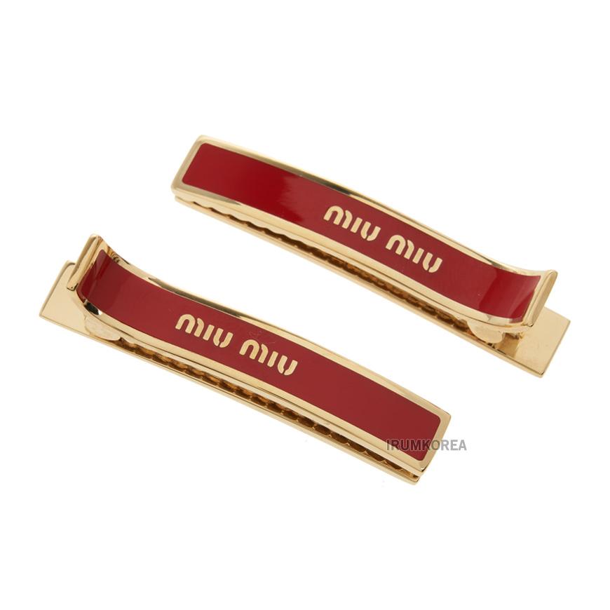 Miu Miu Engraved Hair Clip Women’s Black Accessory