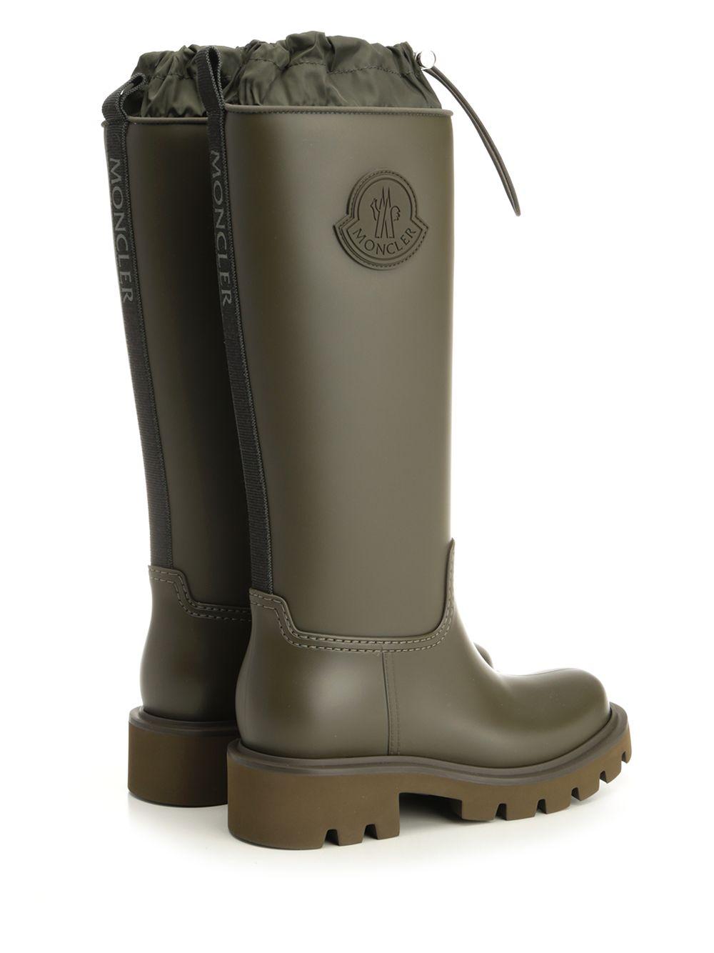 Moncler Black Leather Long Boots