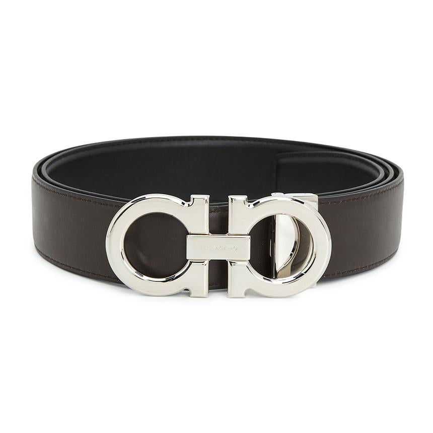 Ferragamo Gancini Men’s Reversible Leather Belt Pre-Cut 67 9710 014 0686671