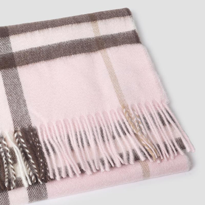 BURBERRY Giant Check Cashmere Scarf Pink 8113947